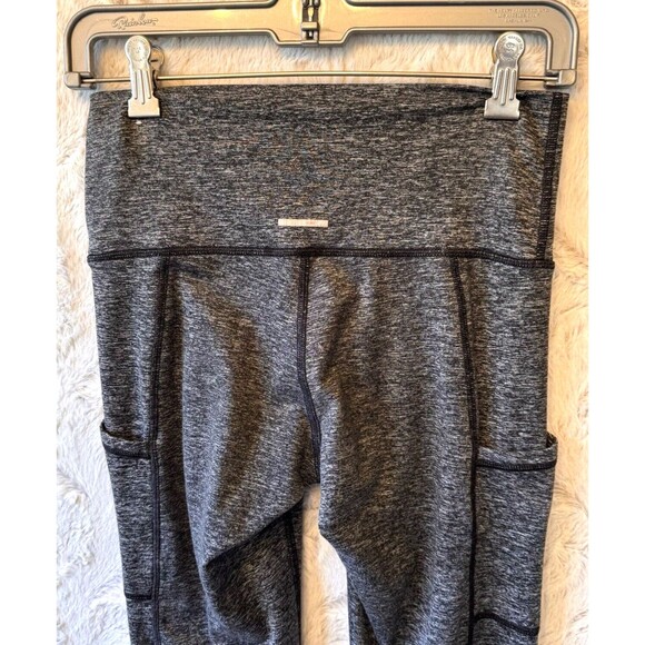 Aerie Chill Play Move Leggings Size M Dark Gray Square Front Pockets Loungewear - Picture 8 of 13